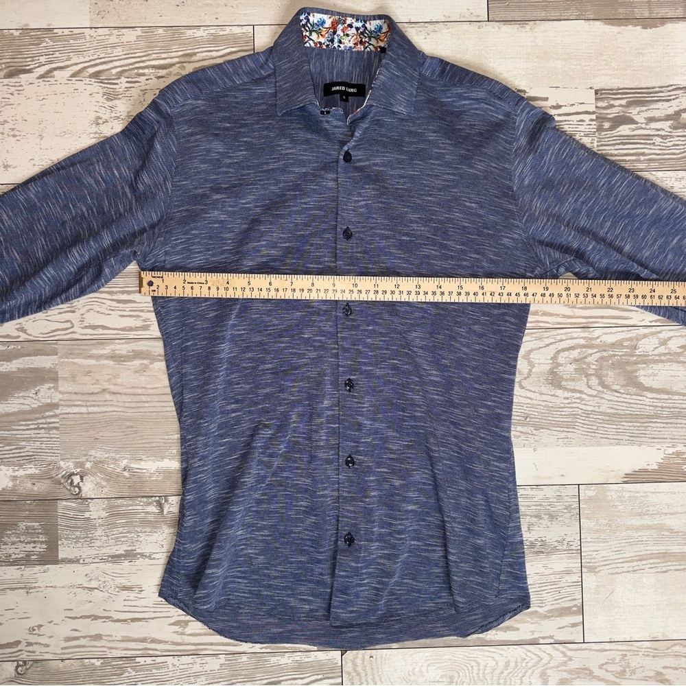 Jared Lang Men's Blue‎ Long Sleeve Button-Up Shirt Size Small - Picture 10 of 11